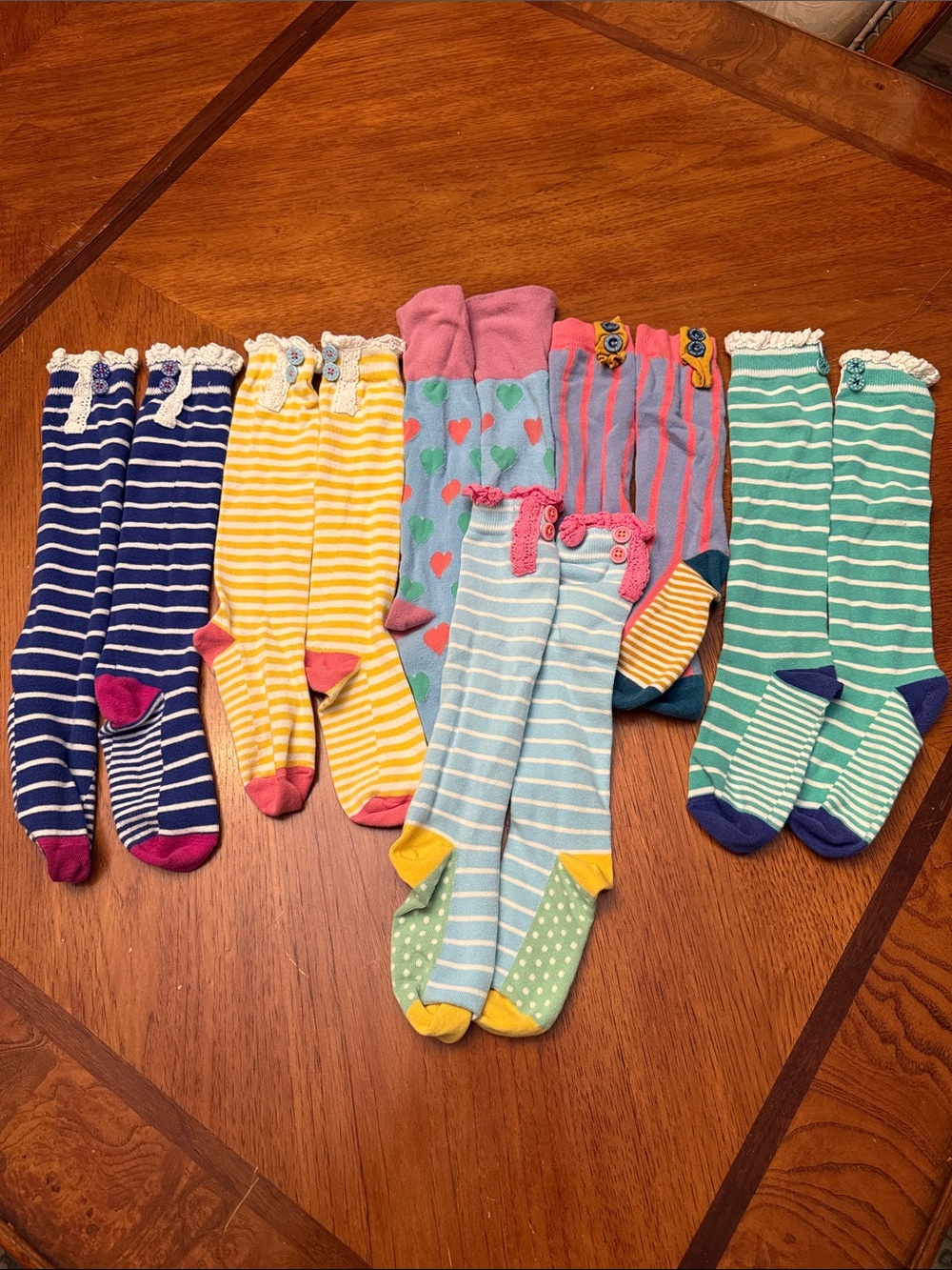 Girls' Multicolor Striped Knee-High Socks - Pack